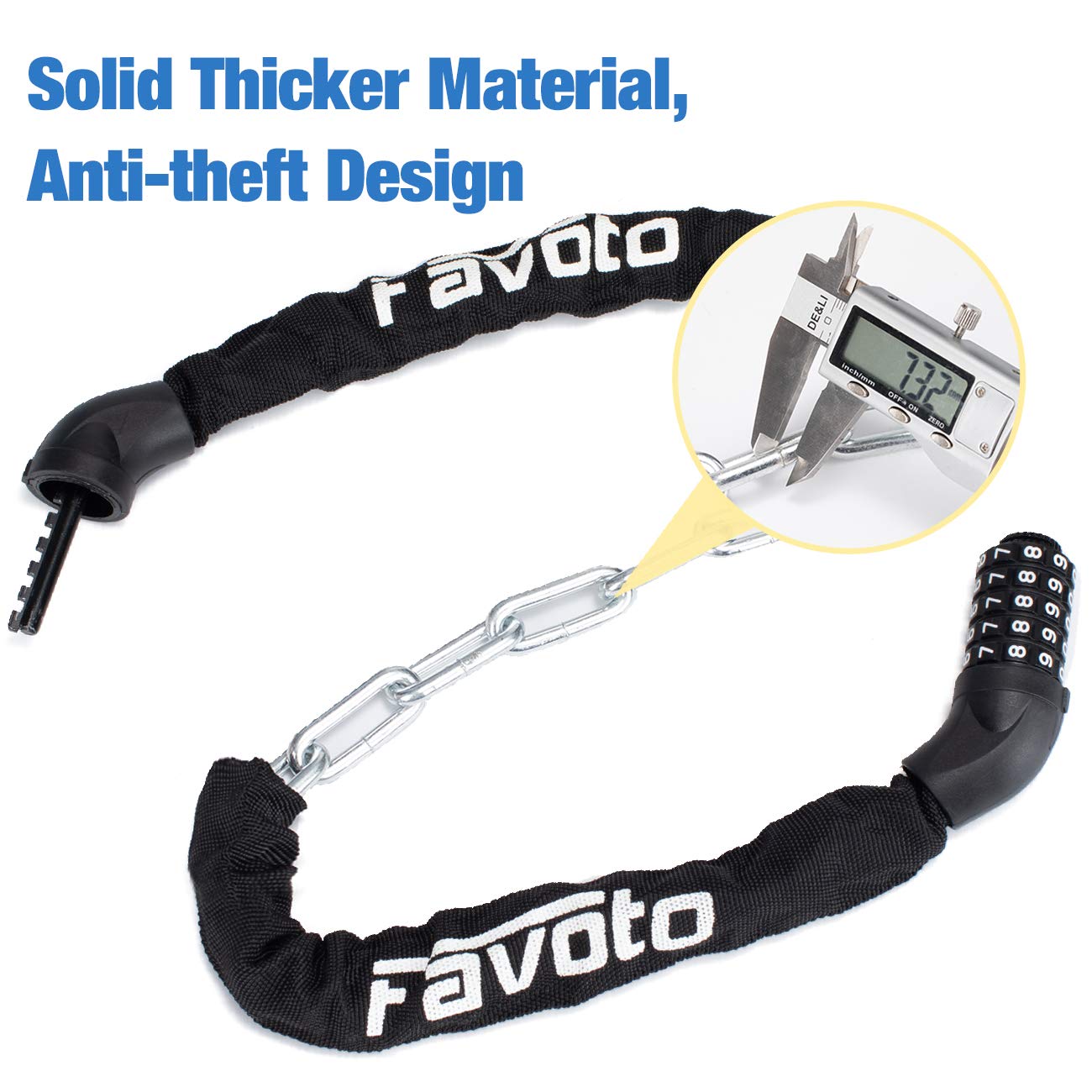 Favoto 3,2 ft fietskettingslot