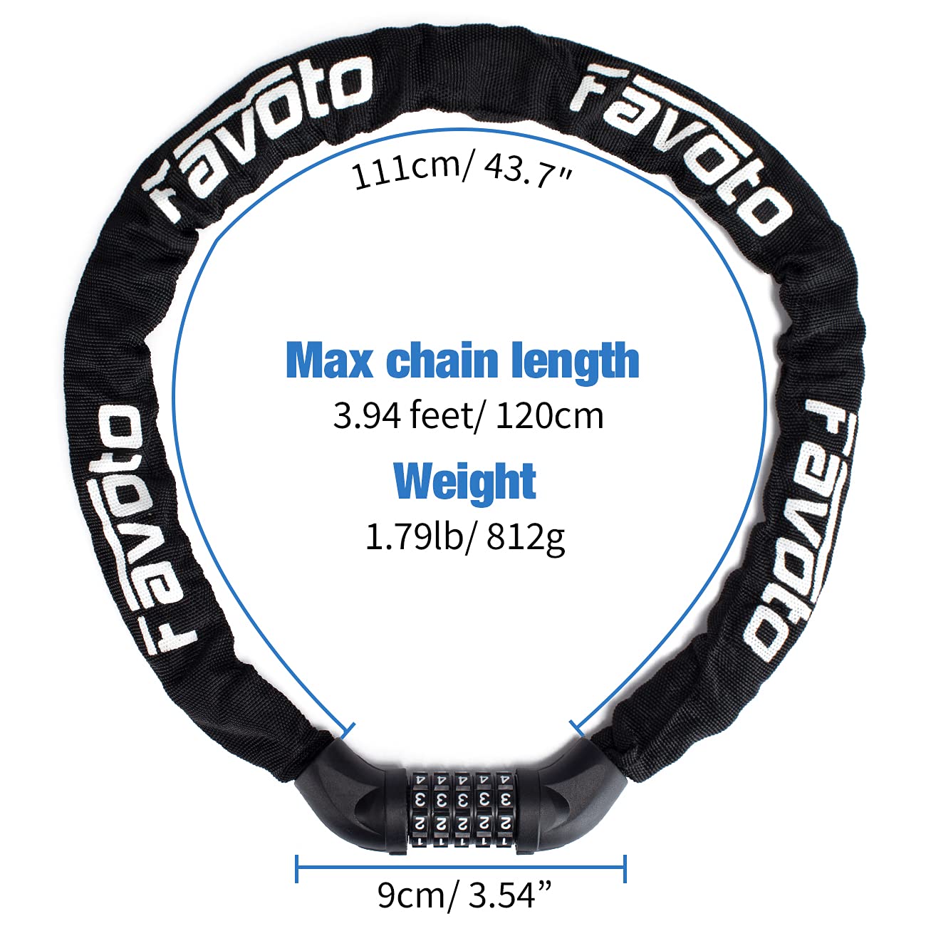 Favoto Fietskettingslot - 4ft