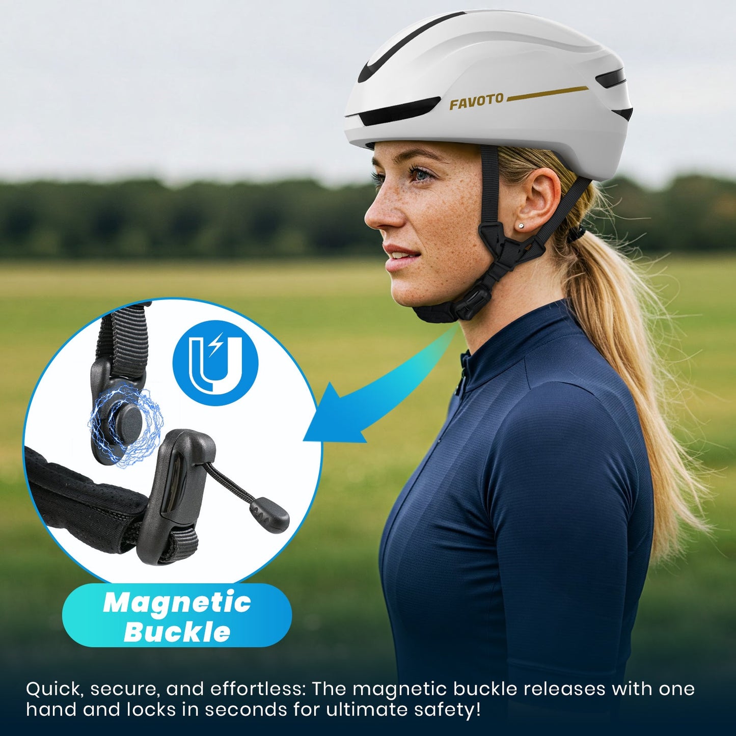 Favoto Smart Fietshelm met Licht