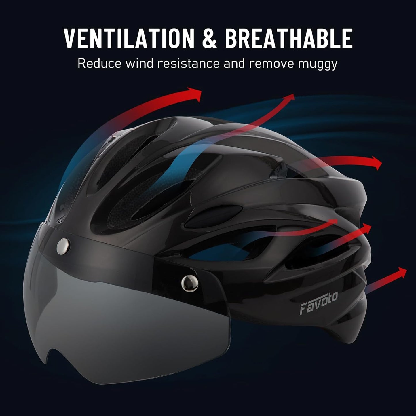 Fietshelm met afneembare magnetische bril - Titanium
