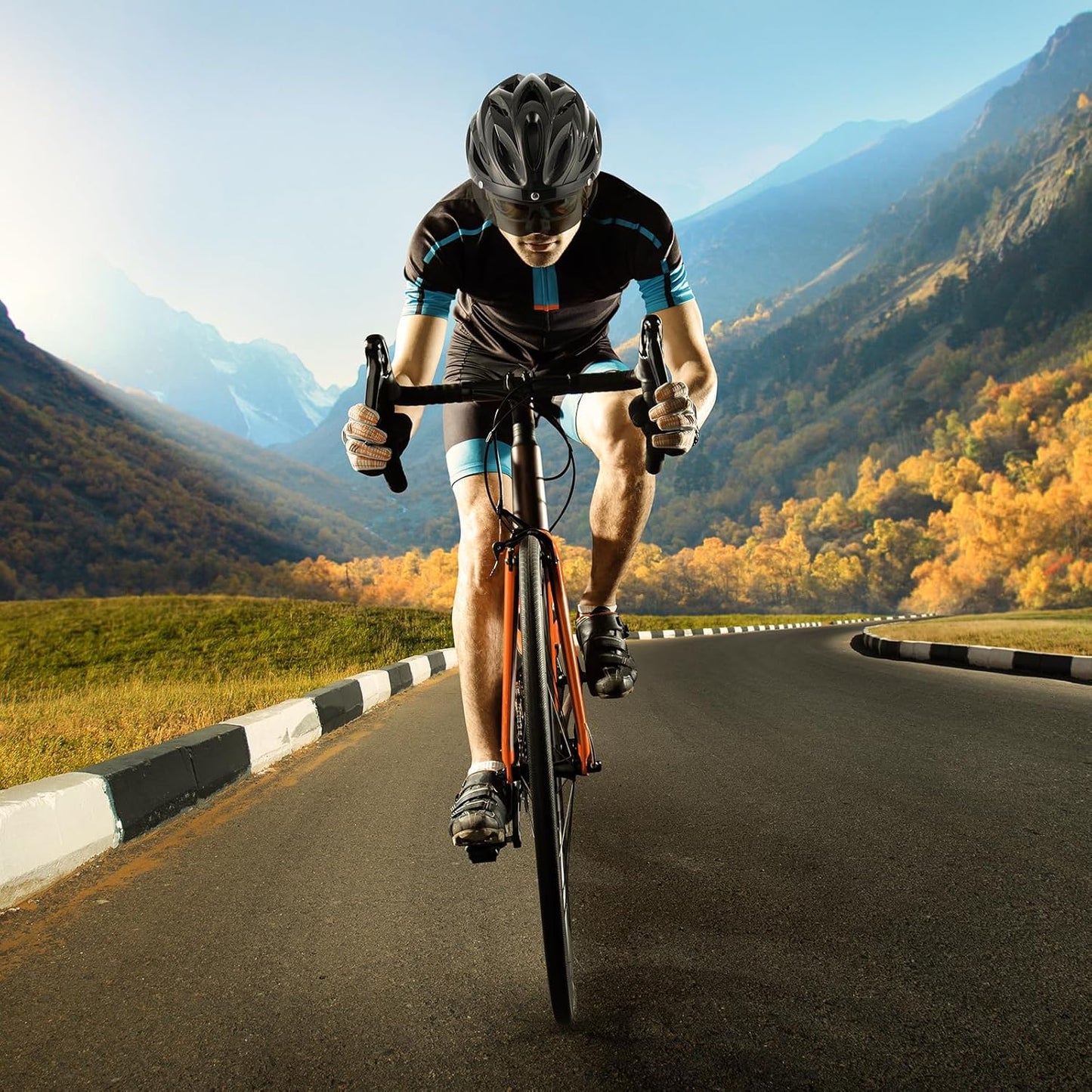 Fietshelm met afneembare magnetische bril - Titanium