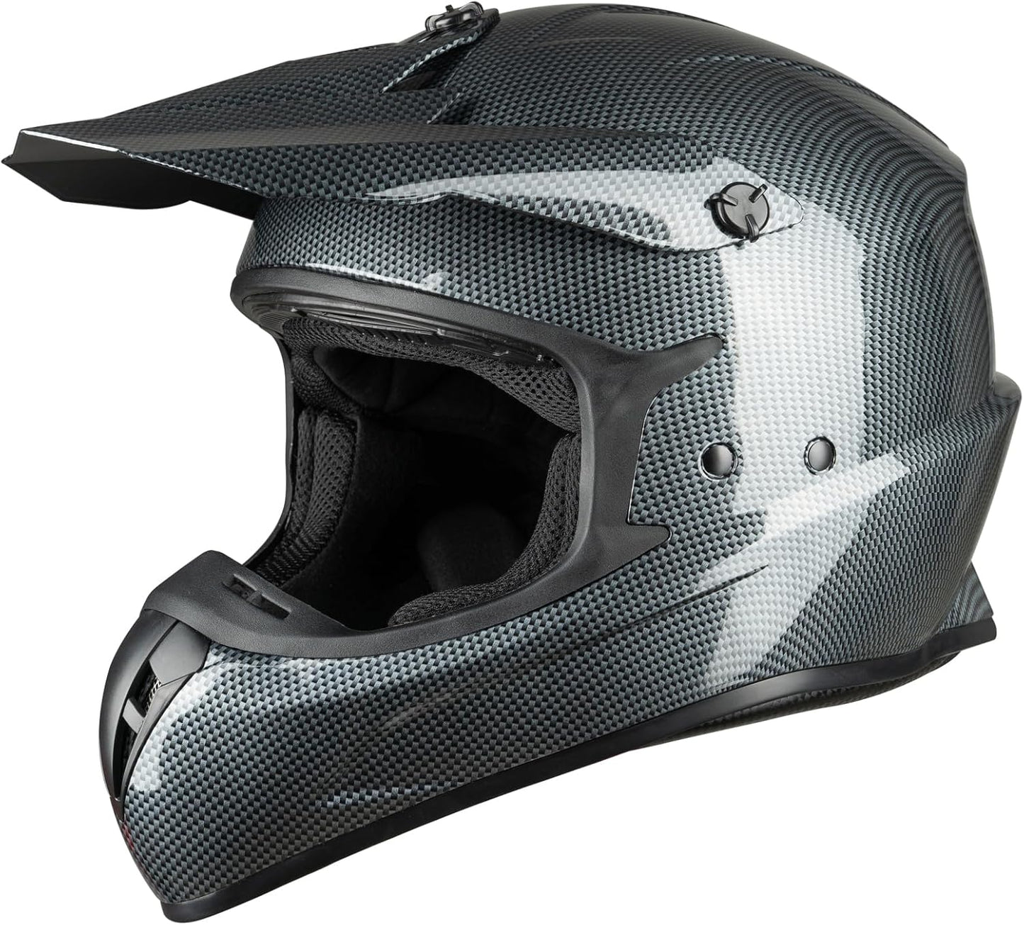 Favoto Volwassen Crossmotorhelmen - Koolstofvezel