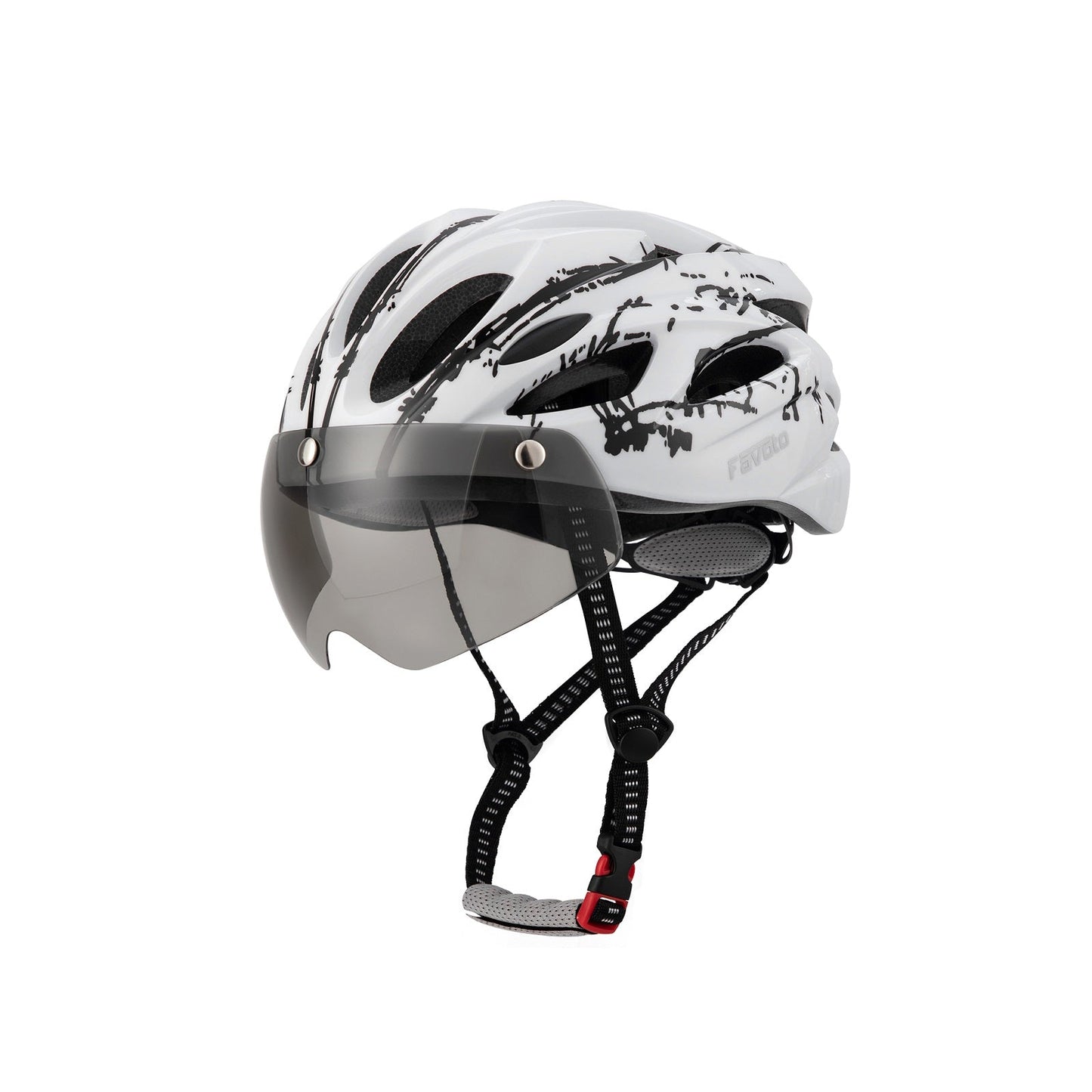 Fietshelm met afneembare magnetische bril