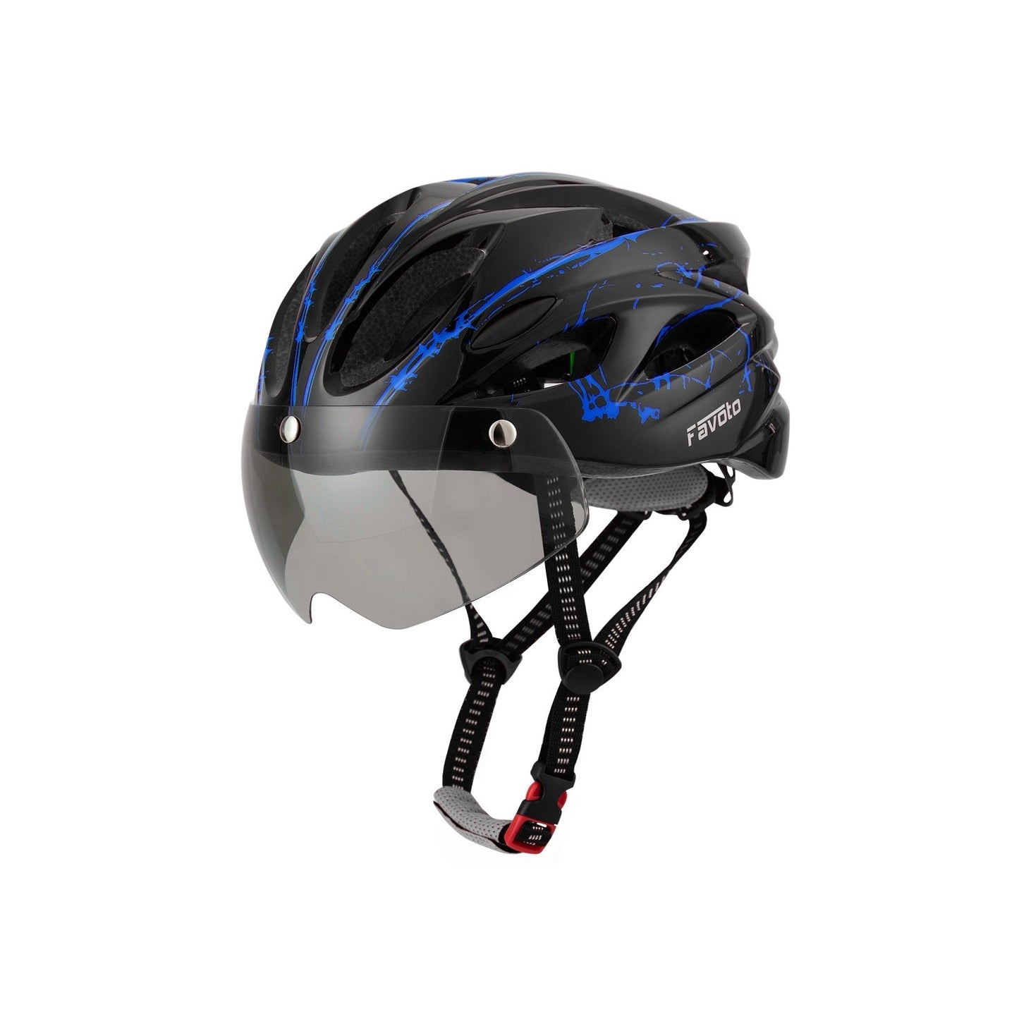 Fietshelm met afneembare magnetische bril