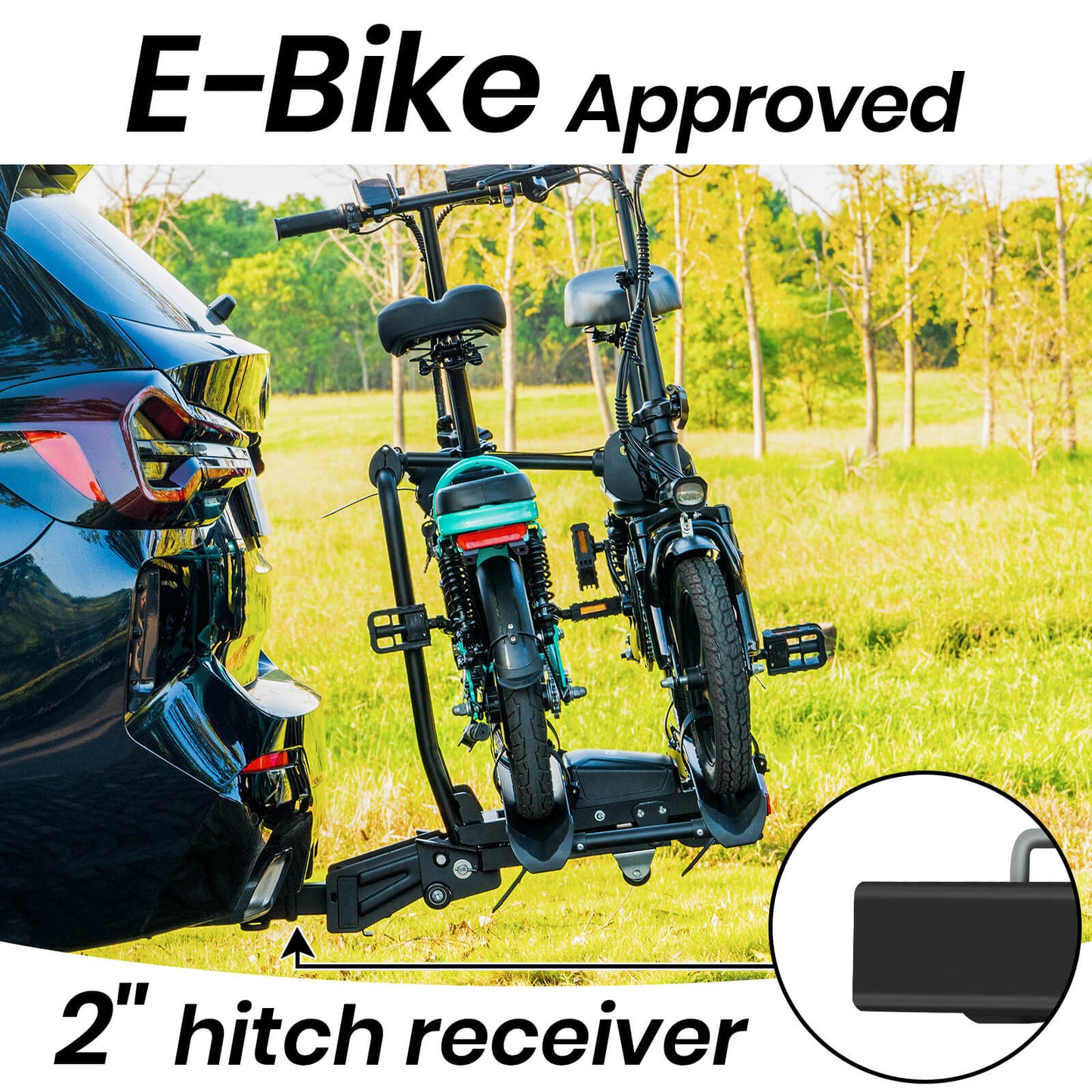 Favoto Hitch Ebike Autodrager met Anti-Wobble 2-Inch Ontvanger