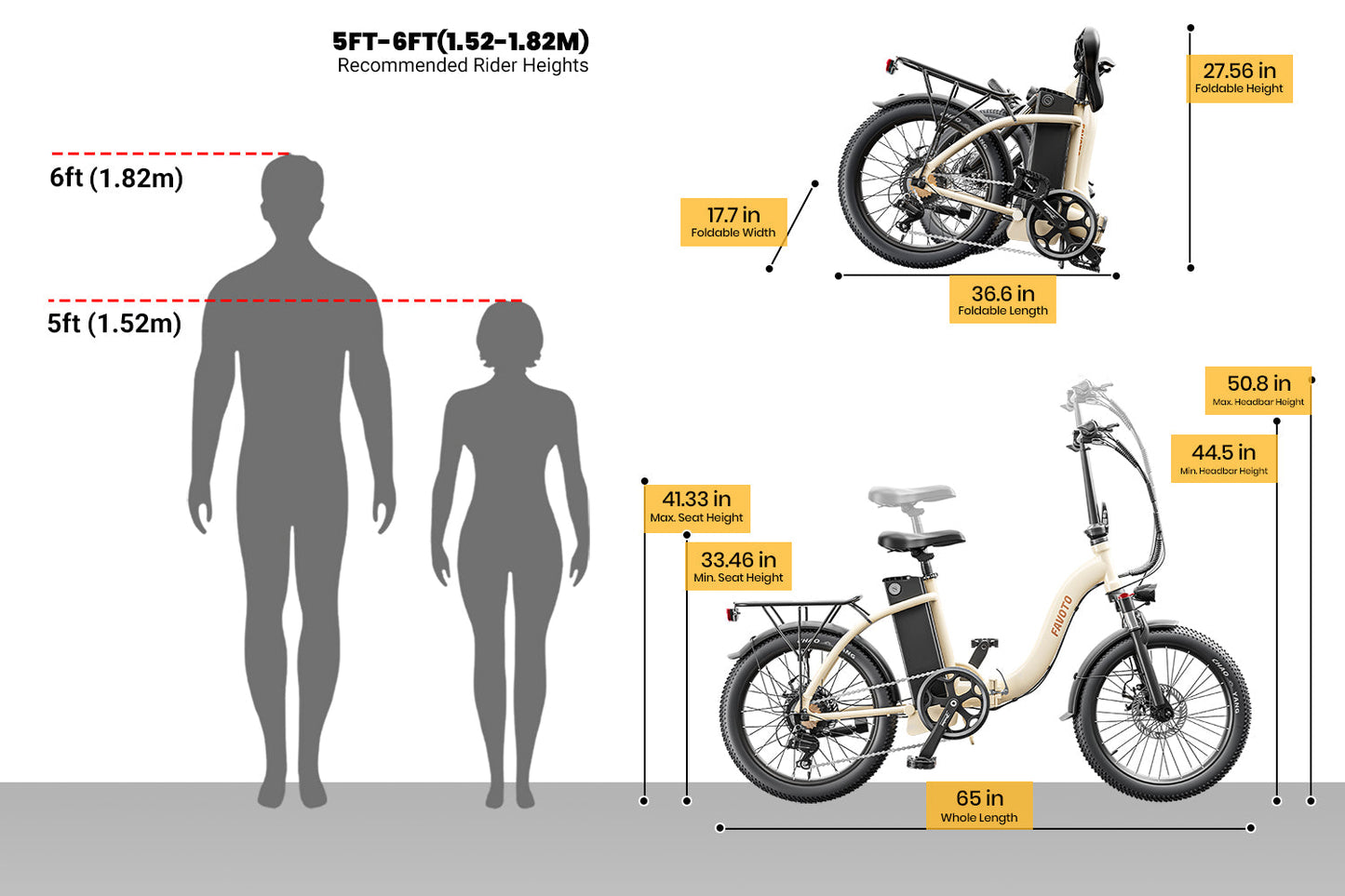 Flit Commuter Step-thru opvouwbare elektrische fiets