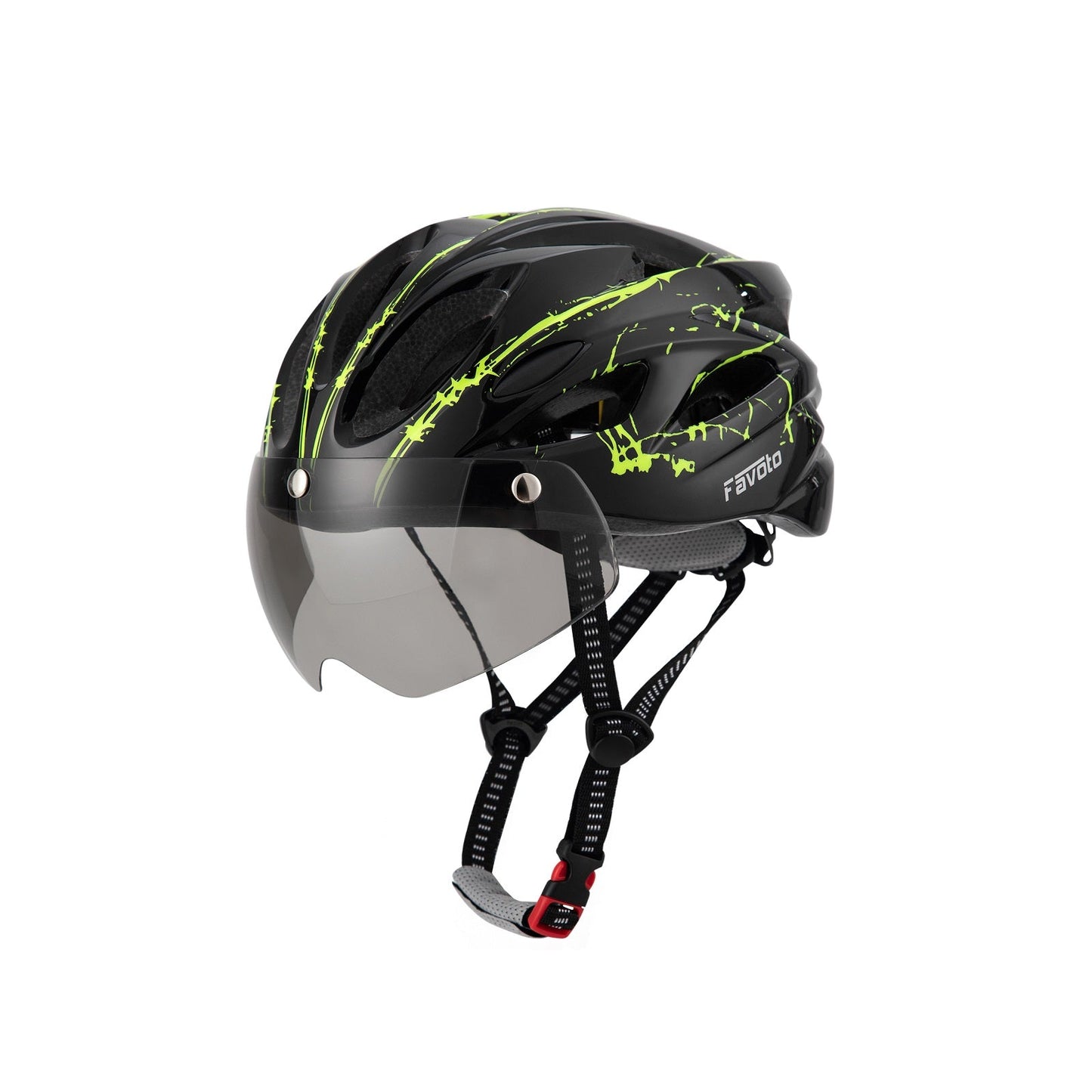 Fietshelm met afneembare magnetische bril
