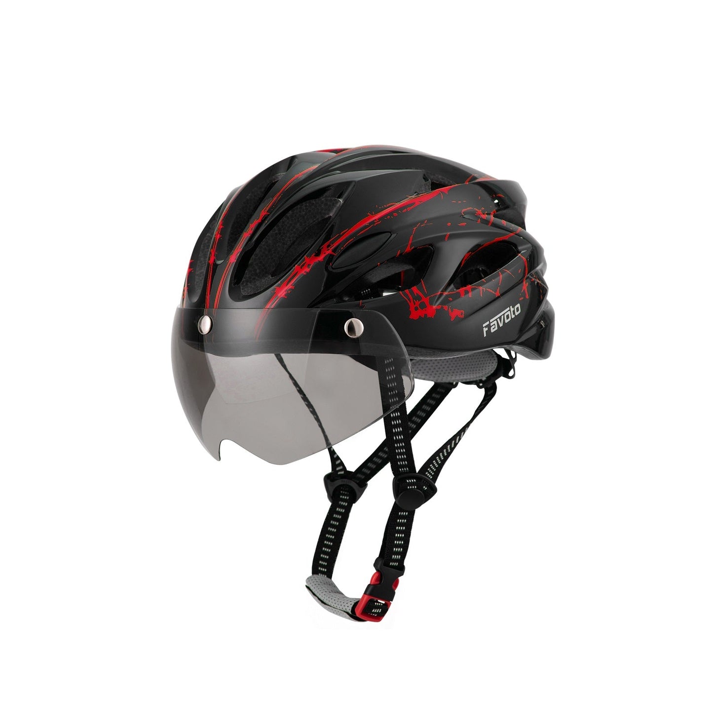 Fietshelm met afneembare magnetische bril
