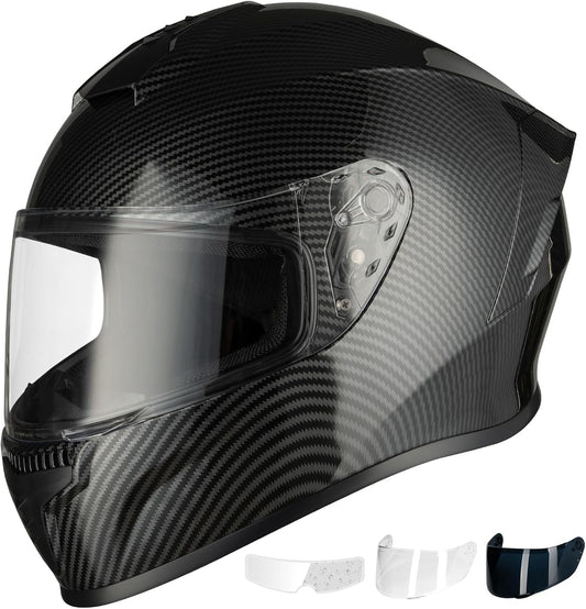 Favoto Full Face Motorhelm - Koolstofvezel
