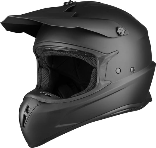 Favoto Volwassen Crossmotorhelmen - Zwart