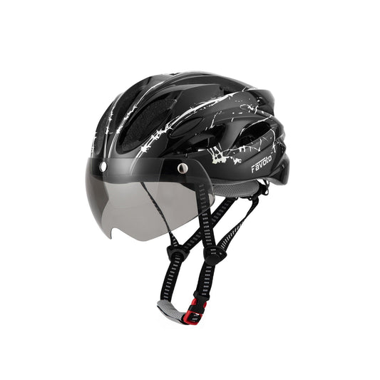 Fietshelm met afneembare magnetische bril